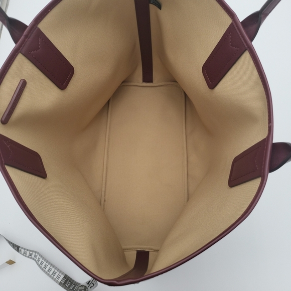 Michael Kors Jodie Large Logo Tote Bag Burgundy Red 9x12x6.5 New W/O Tags - Picture 10 of 14